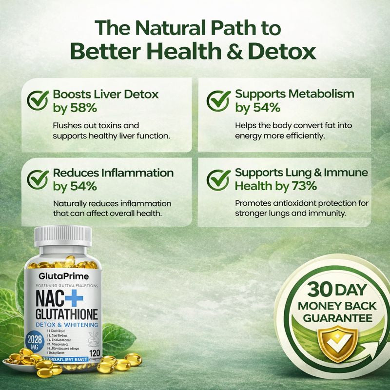 GlutaPrime™ NAC + Glutathione Supplement | 120 Capsules