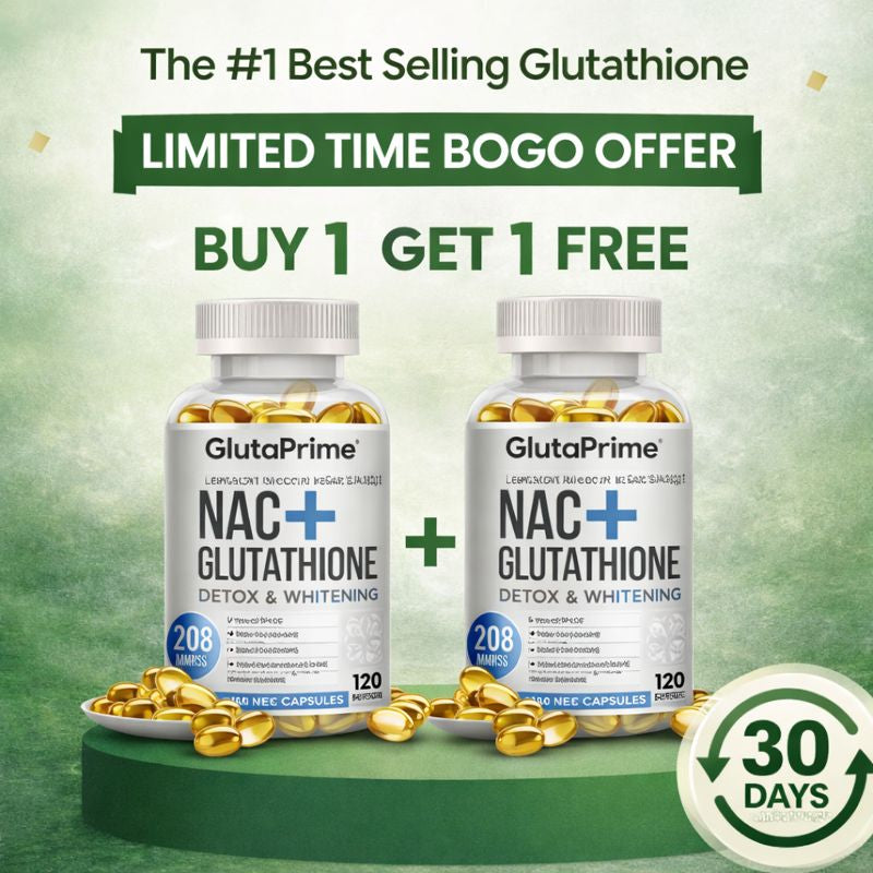 GlutaPrime™ NAC + Glutathione Supplement | 120 Capsules