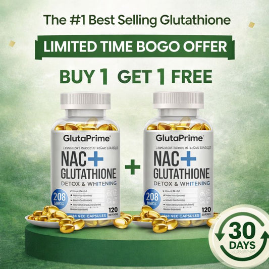 GlutaPrime™ NAC + Glutathione Supplement | 120 Capsules